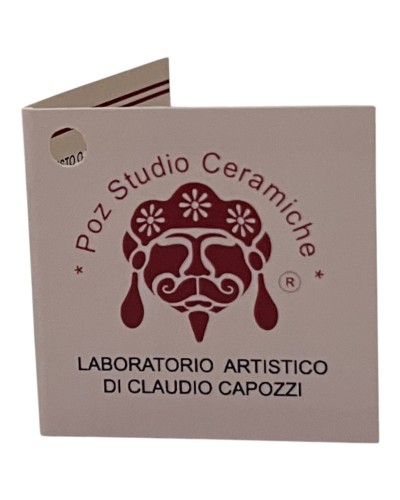 Elefante  in maiolica bianca di Poz Studio Ceramiche, scultura artigianale da arredamento con certificazione Handmade in Italy.