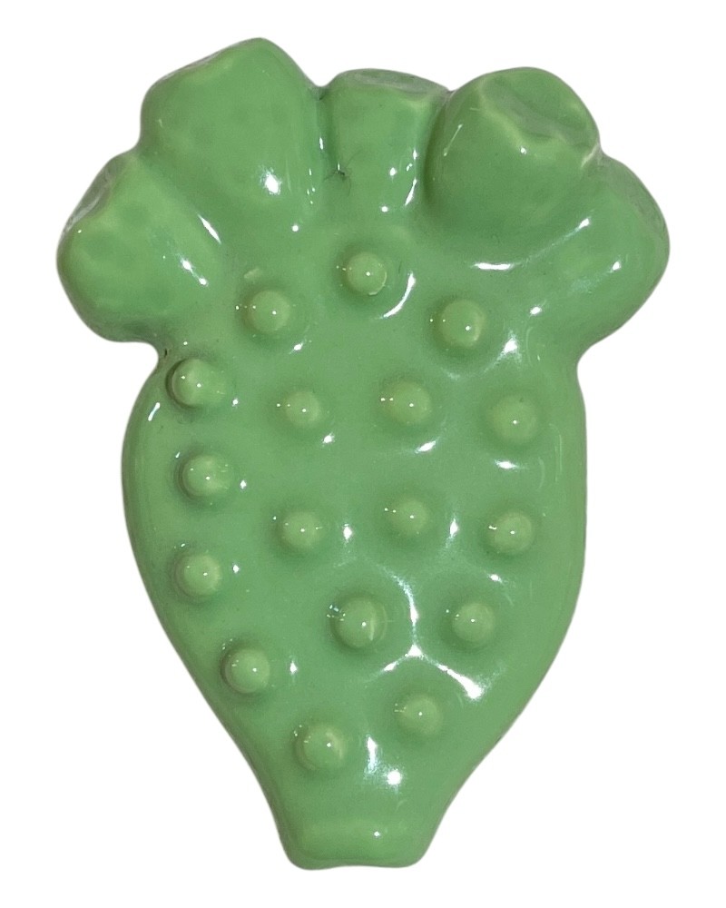 Bomboniera artigianale calamita Fico d'India in ceramica Poz Studio Ceramiche verde mela