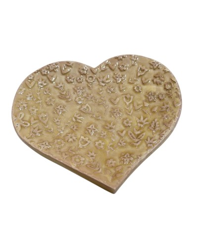 Vassoio Cuore Miele con Rilievo Fiore